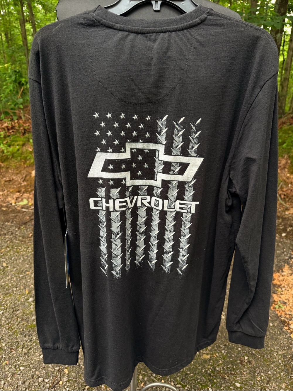 Men's Long Sleeve Graphic Shirt - Black